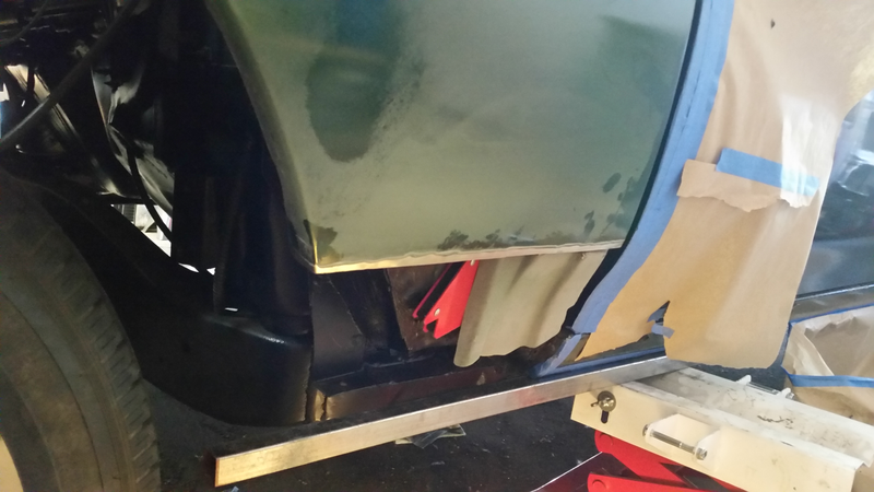 Not featured here is the process of re-re-making the part the bottom of the fender bolts to because somehow I managed to have it an inch too high on this side